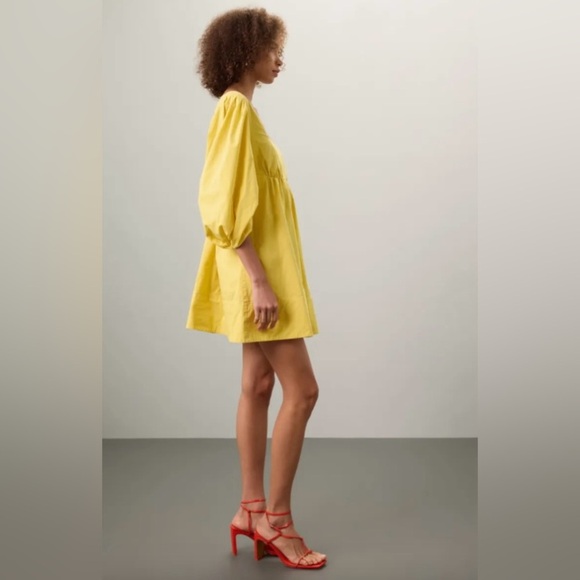 STAUD NWT size M Yellow Sophie Dress - Picture 3 of 10